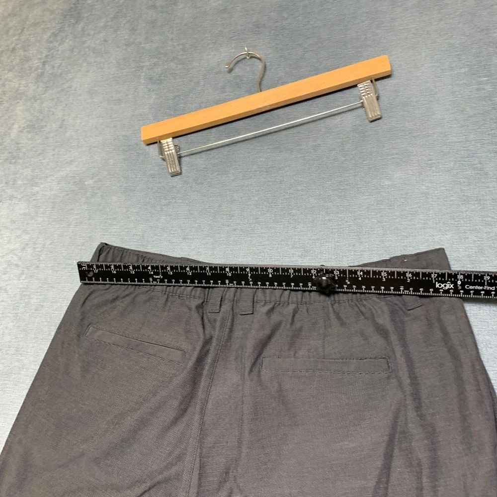 Banana Republic Chino Shorts Mens 36 Black Flat Front Slash Pockets Streetwear